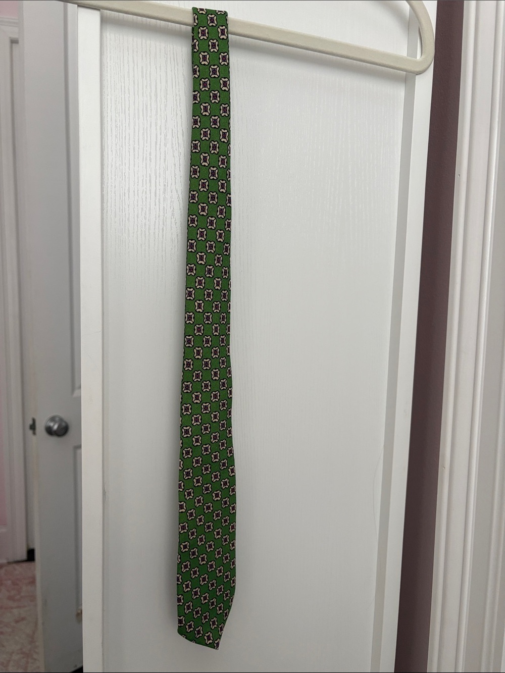 Boy’s Polo by Ralph Lauren Green Geometric Tie